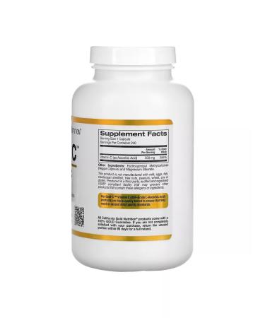 California Gold Nutrition Gold C Vitamin C 500 mg 240 capsules - Buy Online on GoSupps.com