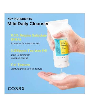 COSRX Good Morning Cleansing Gel Soft washing gel Low PH Good Morning Gel Cleanser - Buy Online on GoSupps.com