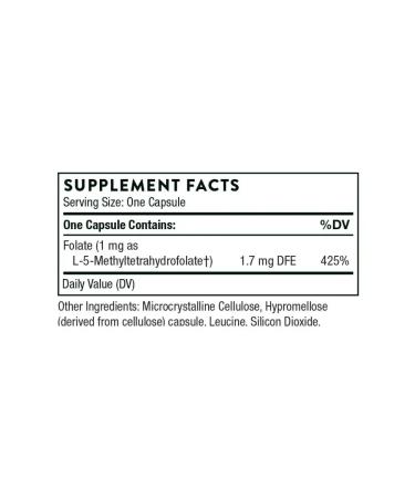 Thorne Research Methylplate folic acid for pregnant women 60 capsules - Buy Online on GoSupps.com