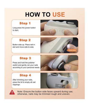 BLESSOURCE Electric trimmer for cutting nails 3 in 1 - Buy Online on GoSupps.com