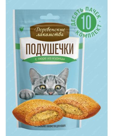 Country delicacies Cat pillows with puree from chicken 30g*10pcs