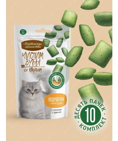 Country delicacies Brush the teeth of the pillow of cats with a chicken cream 30g*10pcs