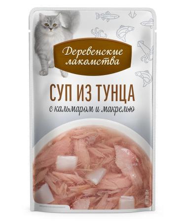 Country delicacies Cat treat for soup with squid and macrel 4x35gr - Buy Online on GoSupps.com