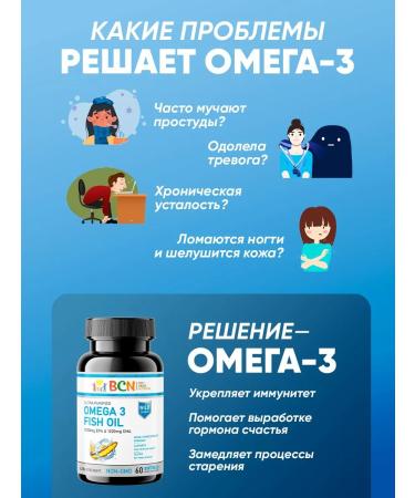 BCN Omega 3 fish oil 1000 mg in 1 capsule - Buy Online on GoSupps.com