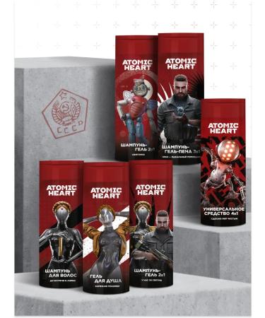 Atomic Heart Shampoo gel foam 4V1 for men 400 ml - 3 pcs - Buy Online on GoSupps.com
