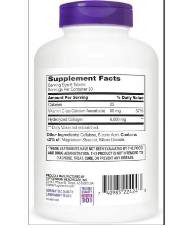 21st Century Super Collagen Plus Vitamin C 180 Tablets (Collagen) - Buy Online on GoSupps.com