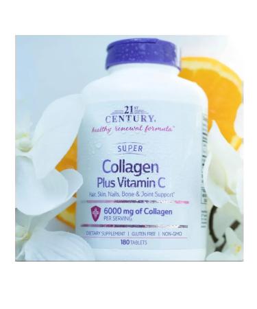 21st Century Super Collagen Plus Vitamin C 180 Tablets (Collagen) - Buy Online on GoSupps.com