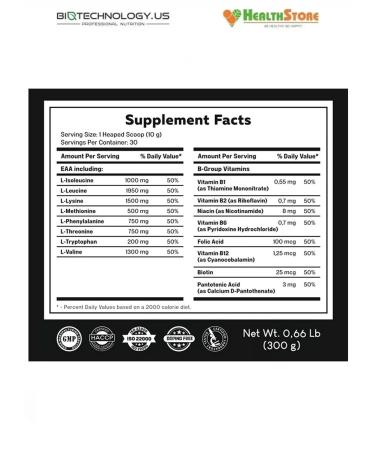 BiotechnologyUS EAA+ Powder 300g (watermelon) EA AMINOSCHICS POWER - Buy Online on GoSupps.com