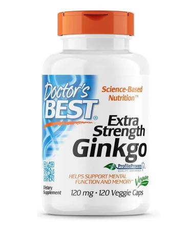 Doctor's Best Ginkgo biloba Extra Strength Ginkgo 120 mg 120 capsules