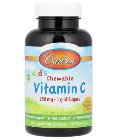 Carlson Labs Vitamin C Vitamin C 250 mg for children natural tangerine