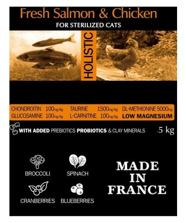 Ambrosia Holistic for sterilized cats salmon and chicken 5kg - Buy Online on GoSupps.com
