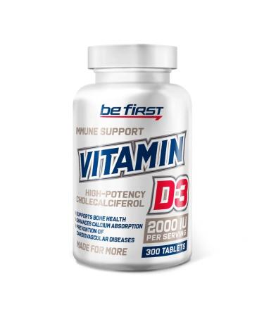Be First Vitamin D3 Vitamin D3 2000 IU 300 table - Buy Online on GoSupps.com