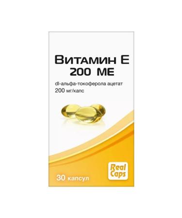 RealCaps Vitamin E 200 IU N30 caps 570mg Realli -1pcs