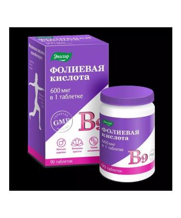 Evalar Folic acid with vitamins B12 and B6 N90 table 0.22-2pcs - Buy Online on GoSupps.com