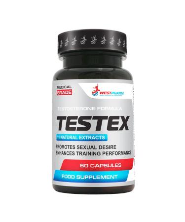 Westpharm Testex testosterone booster 60 capsules - Buy Online on GoSupps.com