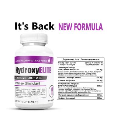 Hi-Tech Pharmaceuticals Russia Hydroxyelite fat burner 90 capsules - Buy Online on GoSupps.com