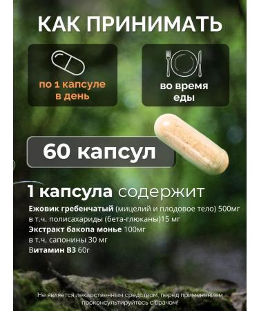 KORLAB Ezhovik Channel Mycelium 60 Capsules - Buy Online on GoSupps.com
