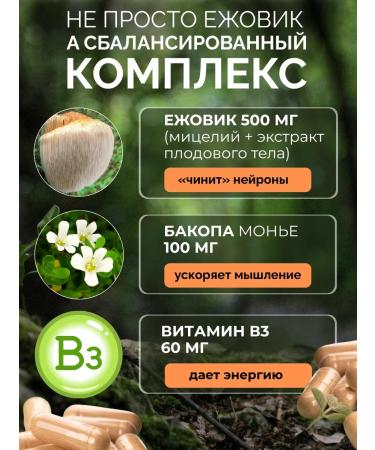 KORLAB Ezhovik Channel Mycelium 60 Capsules - Buy Online on GoSupps.com