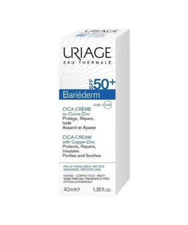 URIAGE SPF50+ Cica-Crem with copper and zinc tube 40 ml - Buy Online on GoSupps.com