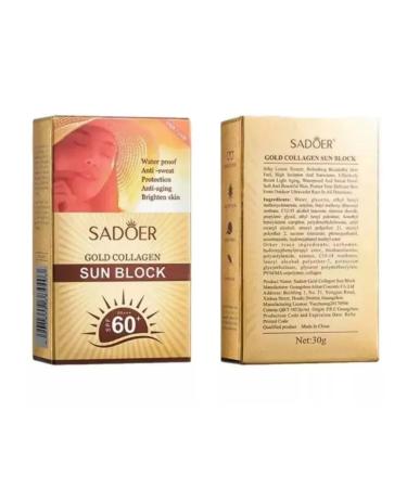 sadoer Sun -protective face and body cream Gold with collagen - Buy Online on GoSupps.com
