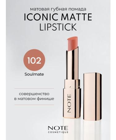 NOTE Cosmetics Velvet lipstick Iconic Matte 102 SoulMate