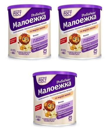PEDIASURE Pediashur Maloyozhka 400g vanil 3 pcs