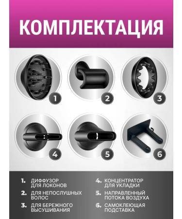 StyleFen Professional hair hair dryer powerful with nozzles 5 in 1 - Buy Online on GoSupps.com