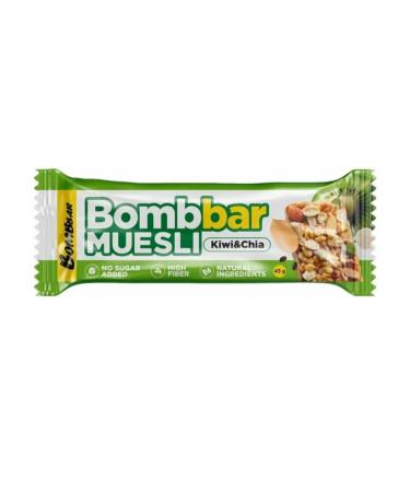 BombBar Muslas Bars without sugar with kiwi and chia 45 g 30 pcs - Buy Online on GoSupps.com