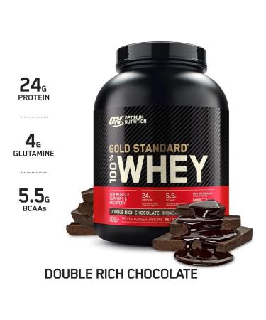 Optimum Nutrition Protein Gold Standard 100% Whey 2270 g - double chocolate - Buy Online on GoSupps.com