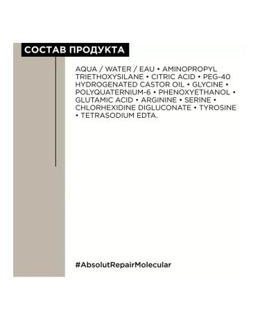 L'Oreal Professionnel ABSOLUT REPAIR MOLECUlar shampoo for damaged hair - Buy Online on GoSupps.com