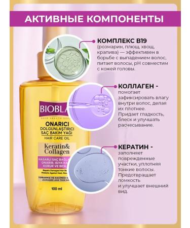 BIOBLAS Hair oil indelible restorative with keratin - Buy Online on GoSupps.com