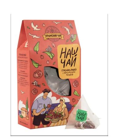 Herbs of the Crimean Mountains Natural buckwheat tea with rose is our tea in pyramids 20 pcs - Buy Online on GoSupps.com