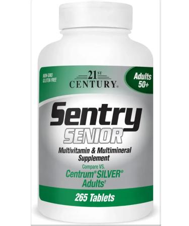 21st Century Sentry Senior 50+ 265 Tablets (vitamins for people 50+ years old)