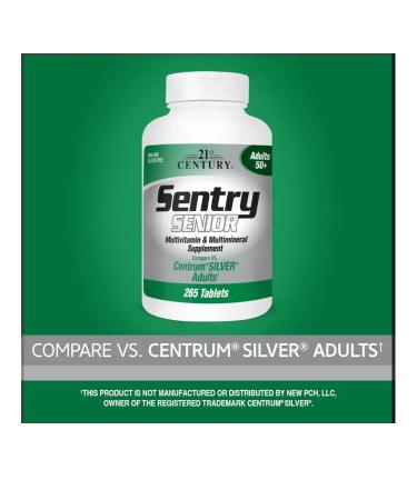 21st Century Sentry Senior 50+ 265 Tablets (vitamins for people 50+ years old) - Buy Online on GoSupps.com