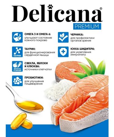 Delicana Sterilized cat food salmon 8kg - Buy Online on GoSupps.com