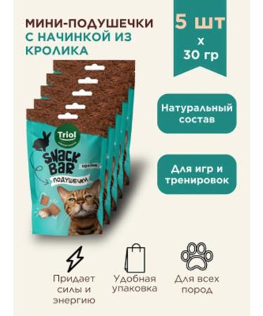 Triol Mini-podshechki d cats with rabbit filling 30g 5 pcs