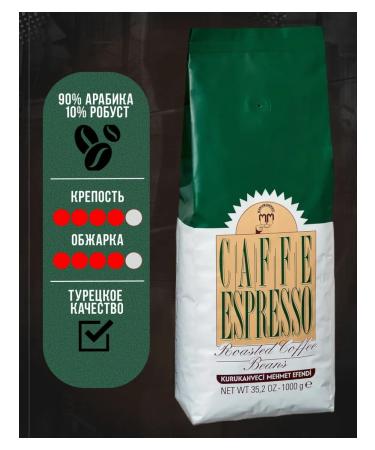 Mehmet Efendi Turkish coffee in Caffe Espresso 1000 grams - Buy Online on GoSupps.com
