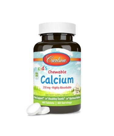 Carlson Labs Carlson Children's Calcium 60 chewing tablets. Vanilla - Buy Online on GoSupps.com