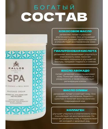 Kallos Cosmetics Cream Massage Kallos Spa for Body 1l - Buy Online on GoSupps.com