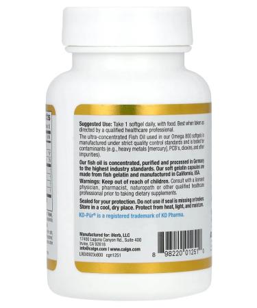 California Gold Nutrition Omega 800 ultra -acred fish oil 30 capsules - Buy Online on GoSupps.com