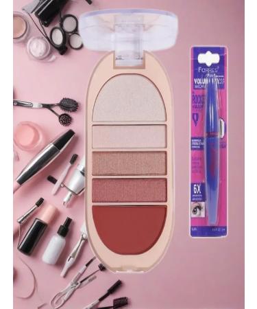 FARRES Set of shadows. Hailer.rumyan 06 and mascara Rocket Volum