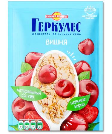 Hercules Porridge of fast -cooking oatmeal "cherry" in bags of 35 g - Buy Online on GoSupps.com