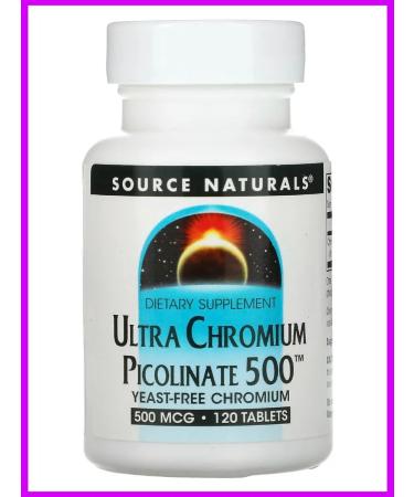 Source Naturals Wellness Ultro picolinate chromium 500 g 120 tablets