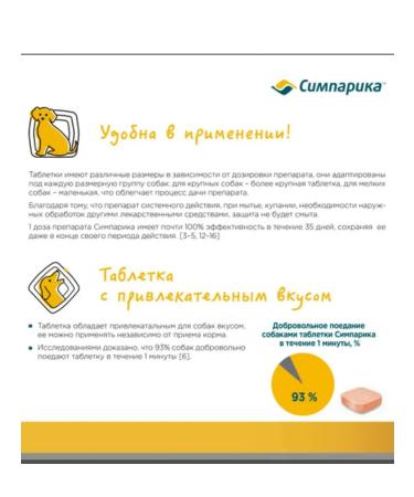 Zoetis Simeparika 40-60 kg for dogs from ticks 1 tablet - Buy Online on GoSupps.com