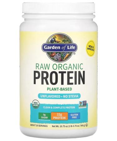 Garden of Life RAW Organic Plant protein without taste 560 g - Buy Online on GoSupps.com