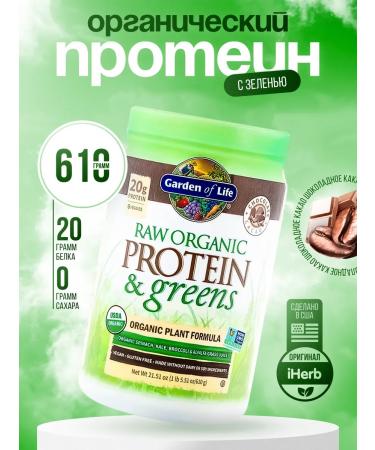 Garden of Life RAW Organic Vegeted Protein Chocolate 610 g