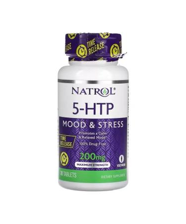 Natrol 5-HTP 5-hydroxitriptophanes 200 mg 30 pusheck - Buy Online on GoSupps.com