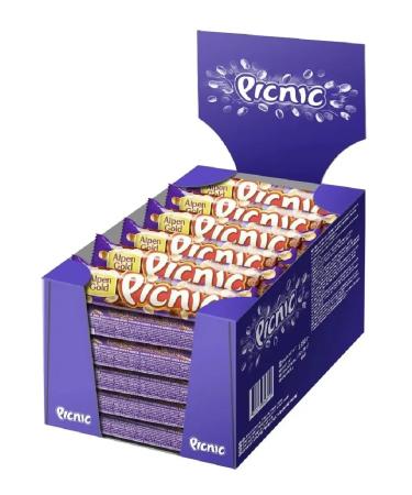 picnic Chocolate Batonchik Arachis and Raisins 35 pieces of 38 grams