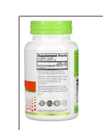 NutriBiotic Vitamin C Vitamin C 1000 mg 100 capsules - Buy Online on GoSupps.com