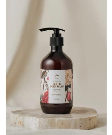 Plus Shower gel with a scrub Body Wash Damask Rose